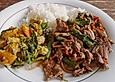 Rotes Curry mit Rinderfilet und Krachaiwurzeln