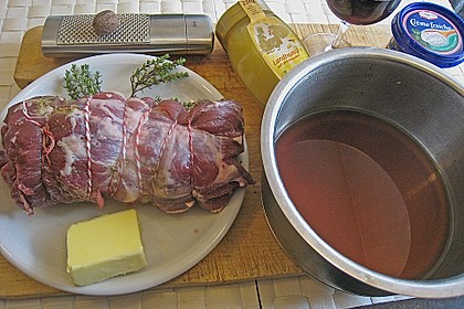 Wildschweinkeule an Met - Sauce
