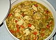 Gem&uuml;sesuppe mit Nudeln und Putenfleisch