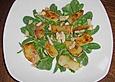 Feldsalat mit Apfelbalsam, &Auml;pfeln und N&uuml;ssen