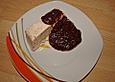 Zimtparfait an Pflaumensauce
