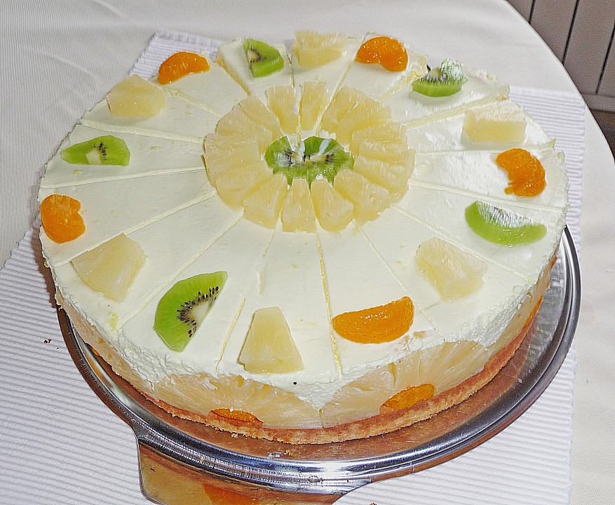 Ananas Zitronen Torte Rezept Mit Bild Von Himbeermousse Chefkoch De