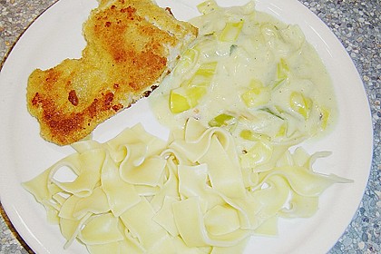 Fischfilet mit Porree - Nudeln 10