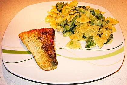 Fischfilet mit Porree - Nudeln 6