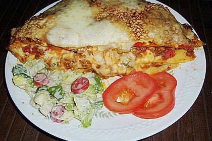 Pfannkuchen - Turm mit Schinken und Gouda 2