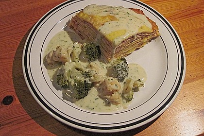 Pfannkuchen - Turm mit Schinken und Gouda 6