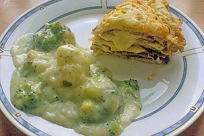 Pfannkuchen - Turm mit Schinken und Gouda 1