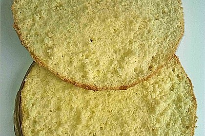 Biskuit - Grundrezept, mit Vanillepudding 11