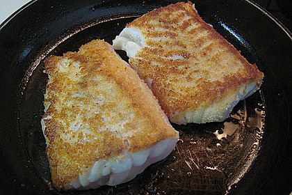 Seelachsloin mit Chicor&eacute;e und Obst in Cassissauce 5