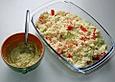 Trio von Couscous, Avocado und Gurke