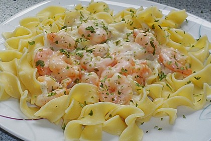 Bandnudeln mit Shrimps 1