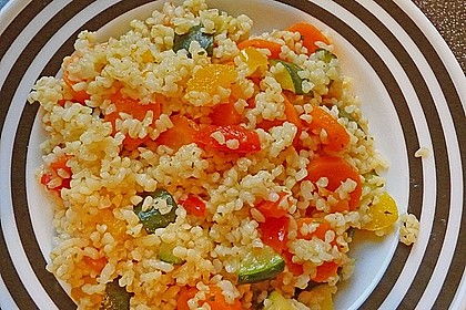 Gemüsepfanne mit Bulgur 3