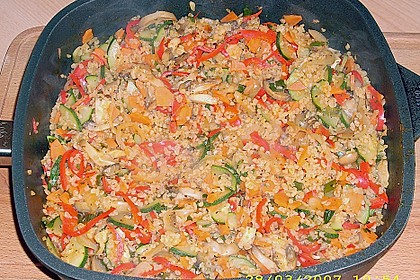 Gemüsepfanne mit Bulgur 20