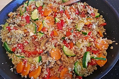 Gemüsepfanne mit Bulgur 10