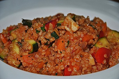 Gemüsepfanne mit Bulgur 5