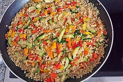 Gemüsepfanne mit Bulgur 8