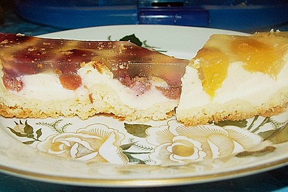 Quarkkuchen vom Blech mit Fr&uuml;chten 1