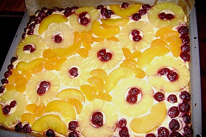 Quarkkuchen vom Blech mit Fr&uuml;chten 3