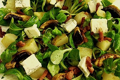 Birnen - Feldsalat mit Bacon und Gorgonzola