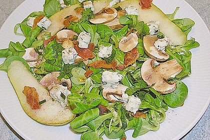 Birnen - Feldsalat mit Bacon und Gorgonzola 1