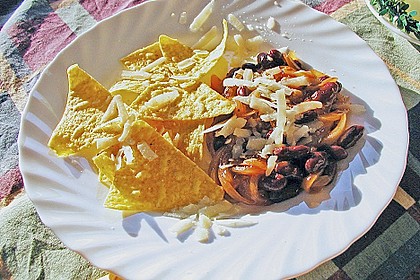 Chilibohnen mit Tortilla - Chips