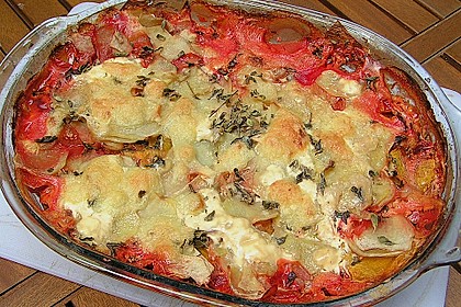 Rot - orangfarbenes Herbstgratin 5