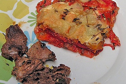 Rot - orangfarbenes Herbstgratin 6