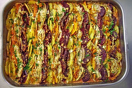 Rot - orangfarbenes Herbstgratin 7