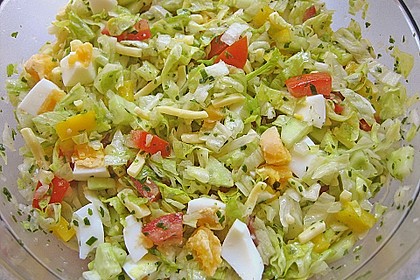 Bunter Sommersalat mit K&auml;se und Ei 3