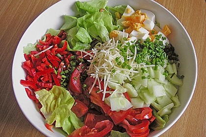 Bunter Sommersalat mit K&auml;se und Ei 5