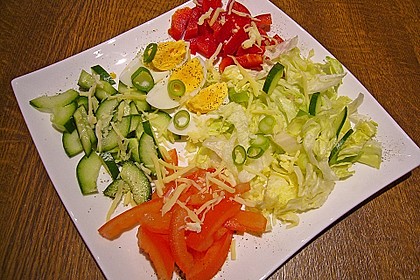 Bunter Sommersalat mit K&auml;se und Ei 11