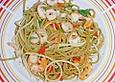 Spaghetti mit Chili, Knoblauch und Garnelen