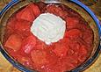 Rhabarbergr&uuml;tze mit Vanillesauce