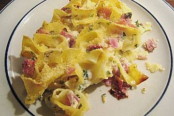 Nudelauflauf mit Schinken