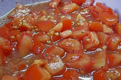 Bruschetta mit Tomaten und Knobi 4