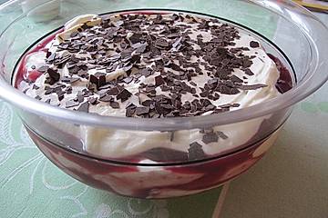 Sahnequark mit Sauerkirschen