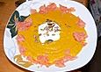 K&uuml;rbissuppe mit R&auml;ucherlachs
