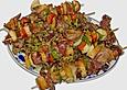 Leberspie&szlig;e auf Salat