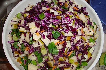 Birnen - Rotkohl Salat 4