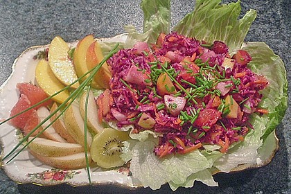 Birnen - Rotkohl Salat 1