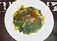 Kartoffeln mit Spinat indische Art