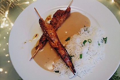 Sat&eacute;spie&szlig;e mit Huhn 1