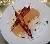 Sat&eacute;spie&szlig;e mit Huhn (Bild)