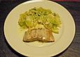 Lachsfilet mit Wirsing und Zitronensauce