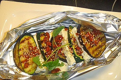 Auberginen-Zucchini-Fetapäckchen 1