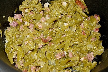 Schnittbohnen mit Speck 2