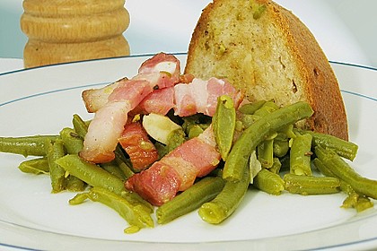 Schnittbohnen mit Speck