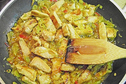 Putengeschnetzeltes mit Honigsauce 1