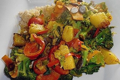 Nudeln mit Gem&uuml;se s&uuml;&szlig; - sauer 3