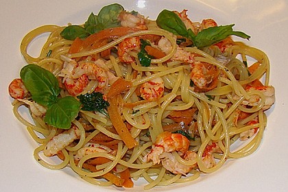 Spaghetti mit Scampi